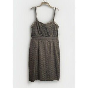 Victoria Secret Eyelet Mini Dress Lace Trim Sweetheart Neck Corset Sz 10